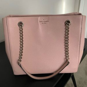 Used Light Pink and Gold Kate Spade Tote Bag